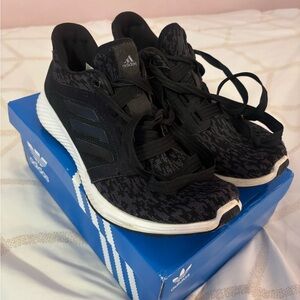 Adidas Black and White Athletic Sneakers